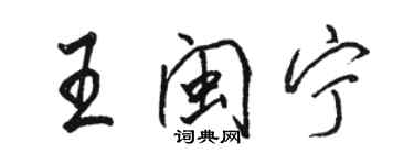 駱恆光王閩寧行書個性簽名怎么寫