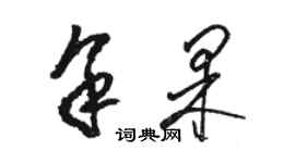 駱恆光余果草書個性簽名怎么寫