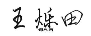 駱恆光王爍田行書個性簽名怎么寫