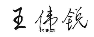駱恆光王偉銳行書個性簽名怎么寫