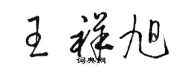 駱恆光王祥旭草書個性簽名怎么寫