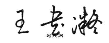 駱恆光王書凝草書個性簽名怎么寫