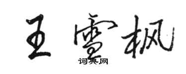 駱恆光王雪楓行書個性簽名怎么寫