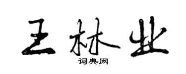 曾慶福王林業行書個性簽名怎么寫