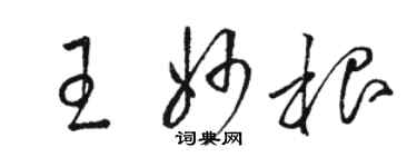 駱恆光王妙根草書個性簽名怎么寫