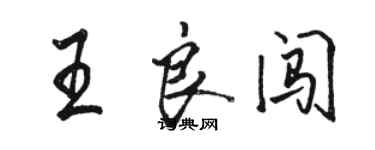 駱恆光王良闖行書個性簽名怎么寫