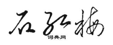 駱恆光石紅梅草書個性簽名怎么寫