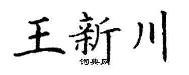 丁謙王新川楷書個性簽名怎么寫