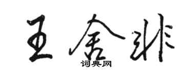 駱恆光王舍非行書個性簽名怎么寫