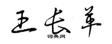 曾慶福王長革草書個性簽名怎么寫