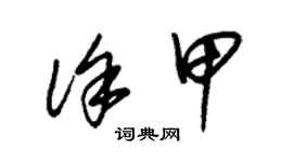 朱錫榮徐甲草書個性簽名怎么寫