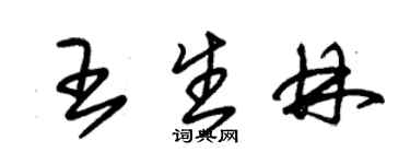 朱錫榮王生林草書個性簽名怎么寫