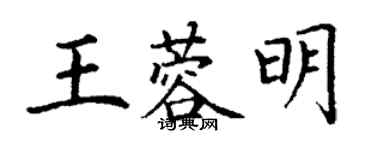 丁謙王蓉明楷書個性簽名怎么寫