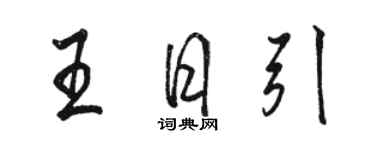 駱恆光王日引行書個性簽名怎么寫