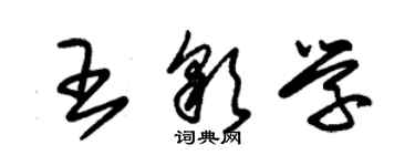 朱錫榮王彩學草書個性簽名怎么寫