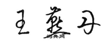 駱恆光王燕丹草書個性簽名怎么寫