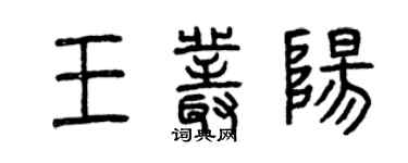 曾慶福王叢陽篆書個性簽名怎么寫