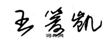 朱錫榮王箭凱草書個性簽名怎么寫