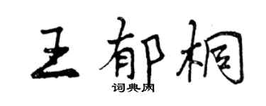 曾慶福王郁桐行書個性簽名怎么寫