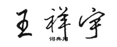 駱恆光王祥宇行書個性簽名怎么寫