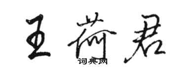 駱恆光王荷君行書個性簽名怎么寫