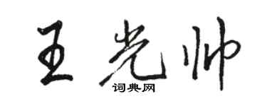 駱恆光王光帥行書個性簽名怎么寫