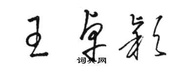 駱恆光王卓穎草書個性簽名怎么寫