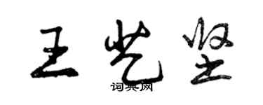 曾慶福王藝堅行書個性簽名怎么寫