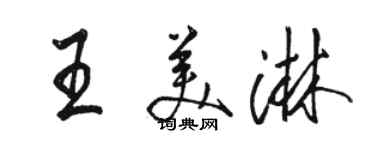 駱恆光王美淋行書個性簽名怎么寫