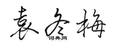 駱恆光袁冬梅行書個性簽名怎么寫