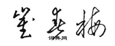 駱恆光崔春梅草書個性簽名怎么寫