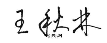 駱恆光王秋林草書個性簽名怎么寫