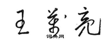 駱恆光王萬亮草書個性簽名怎么寫