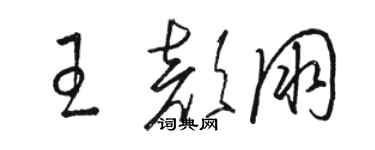 駱恆光王顏朋草書個性簽名怎么寫