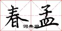 周炳元春孟楷書怎么寫