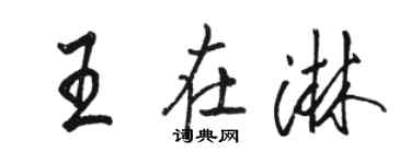 駱恆光王在淋行書個性簽名怎么寫