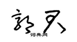 朱錫榮郭君草書個性簽名怎么寫
