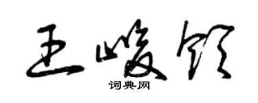 曾慶福王峻領草書個性簽名怎么寫