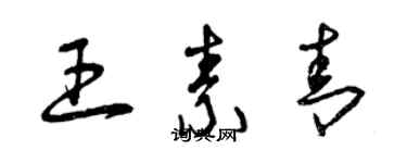 曾慶福王素青草書個性簽名怎么寫