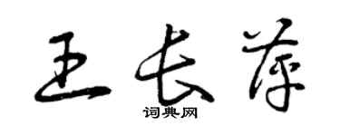 曾慶福王長萍草書個性簽名怎么寫
