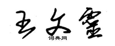 朱錫榮王文靈草書個性簽名怎么寫