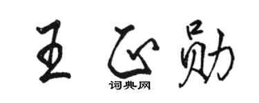 駱恆光王正勛行書個性簽名怎么寫