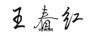 駱恆光王春紅行書個性簽名怎么寫