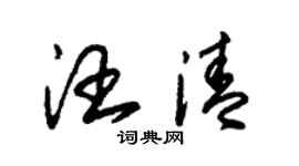 朱錫榮汪清草書個性簽名怎么寫