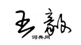 朱錫榮王毅草書個性簽名怎么寫