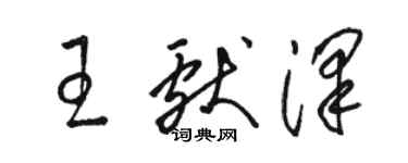 駱恆光王獻澤草書個性簽名怎么寫