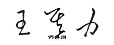 駱恆光王其力草書個性簽名怎么寫