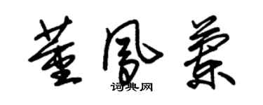 朱錫榮董鳳蘭草書個性簽名怎么寫