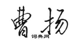 駱恆光曹揚行書個性簽名怎么寫