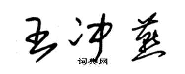 朱錫榮王沖燕草書個性簽名怎么寫